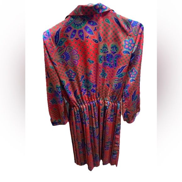 Vintage Women’s Lady Carol of New York Petites 80’s Paisley Dress size 10 - Picture 2 of 5